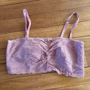 Torrid Curve Dusty Pink Peach Lace Bandeau Bra Size 2